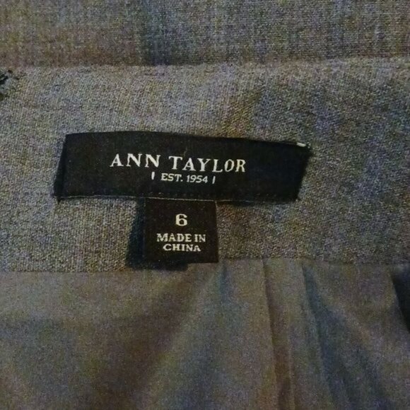 Ann Taylor Skirt Gray Pencil Knee Length Wool Blend Womens Size 6 - Picture 6 of 7